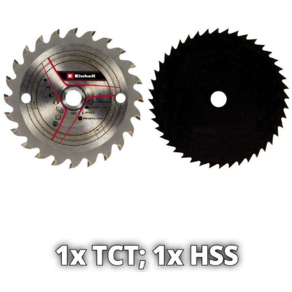 Пила дискова акмуляторна Einhell TE-CS 18/89LI - Solo PXC 18В 89х10мм 1.72кг без АКБ та ЗП