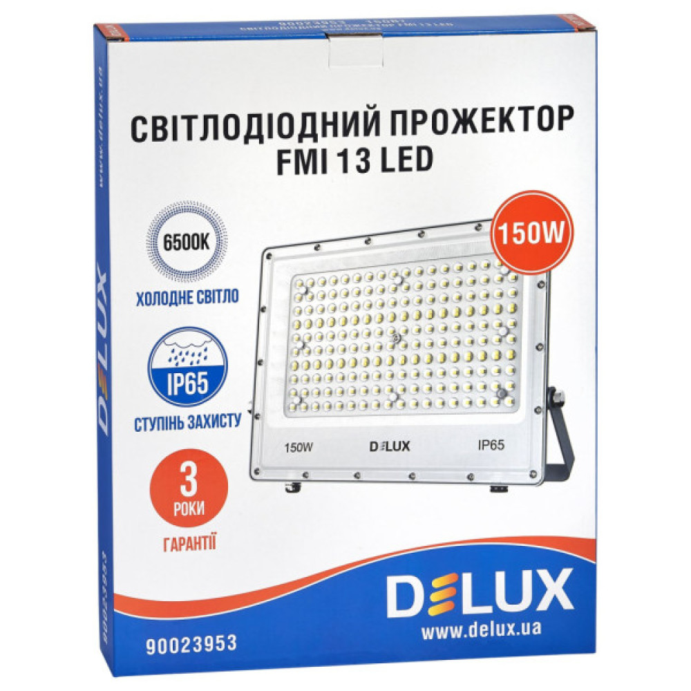 Прожектор Delux FMI 13 LED 150Вт 6500K_IP65 серый (90023953)