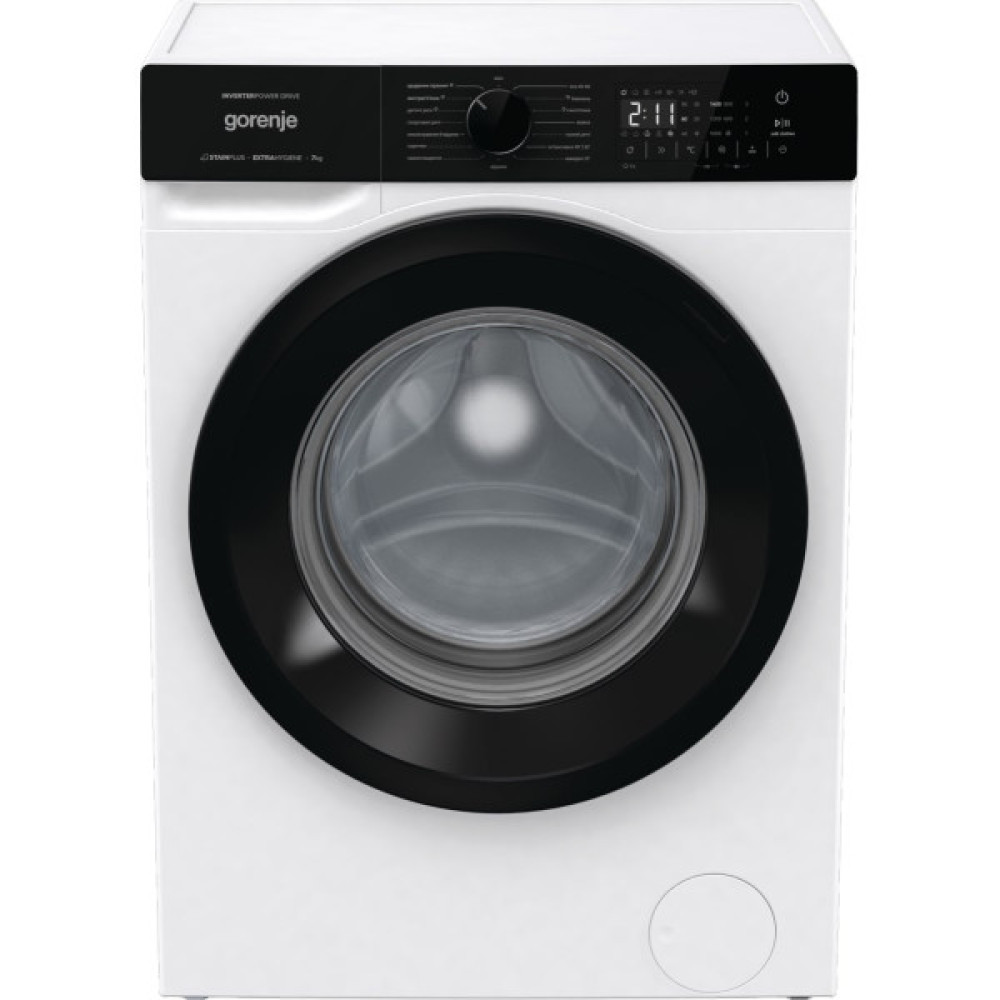 Пральна машина Gorenje фронтальна, 7кг, 1400, A+++, 47см, дисплей, пар, інвертор, білий