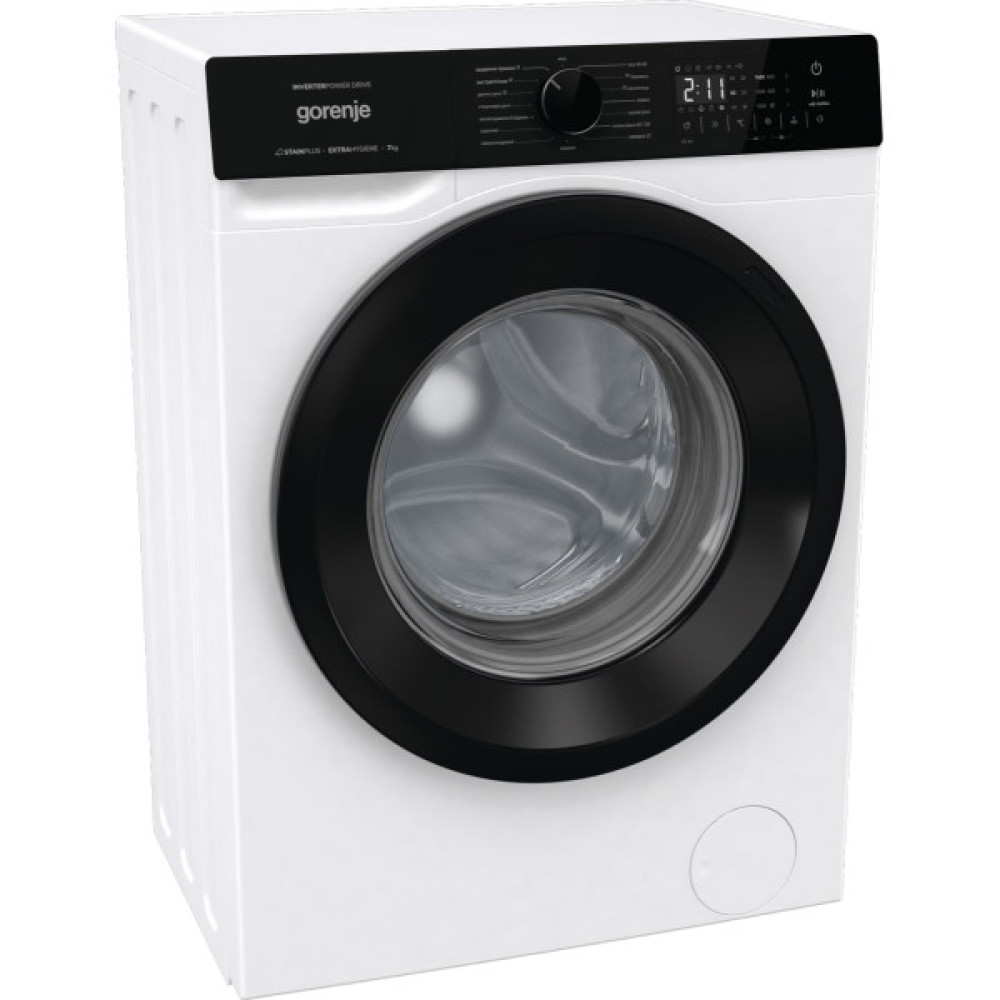 Пральна машина Gorenje фронтальна, 7кг, 1400, A+++, 47см, дисплей, пар, інвертор, білий
