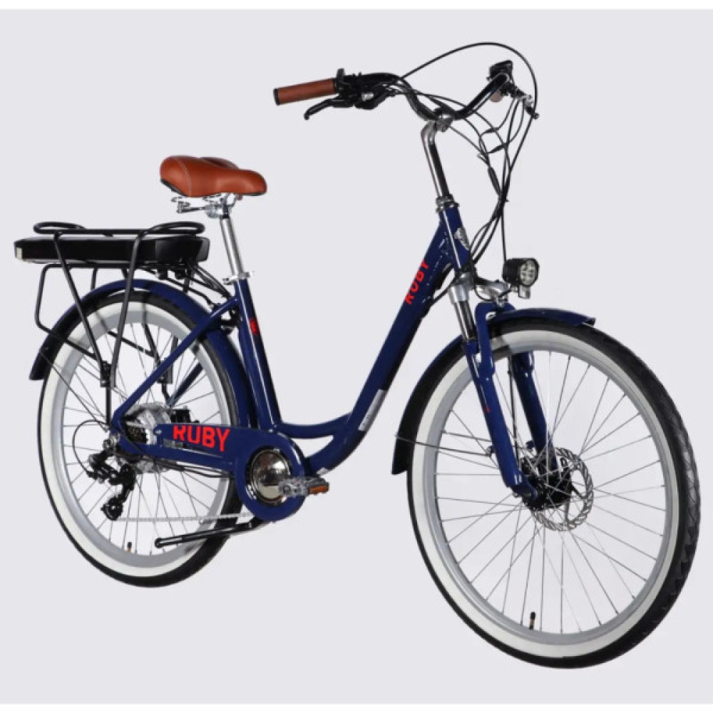 Електровелосипед Dorozhnik 26" eRUBY DD FR рама-17" 48B 15А*г 500Вт 2026 темно-синій (ELB-D-26-302)