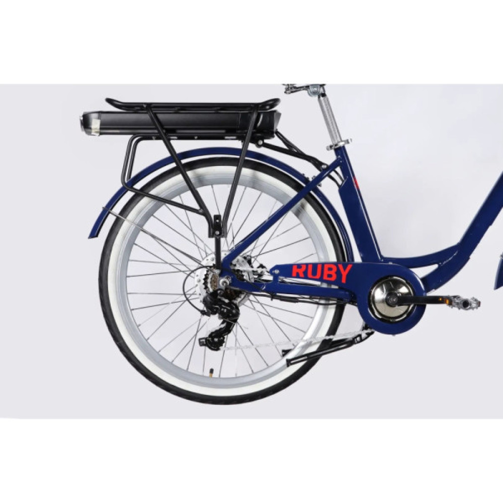 Електровелосипед Dorozhnik 26" eRUBY DD FR рама-17" 48B 15А*г 500Вт 2026 темно-синій (ELB-D-26-302)