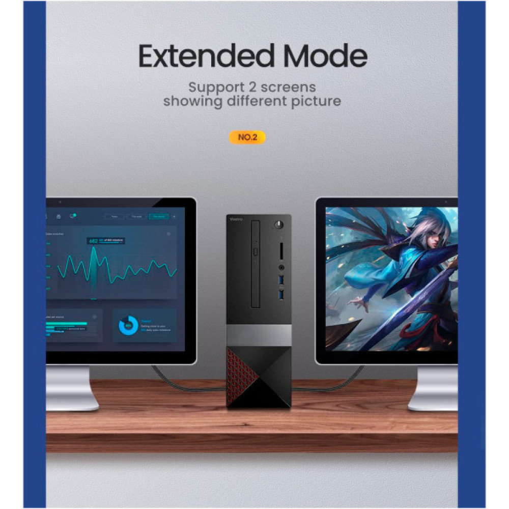 Кабель мультимедійний HDMI M to HDMI M 5.0m braided HD140 black Ugreen (80405)