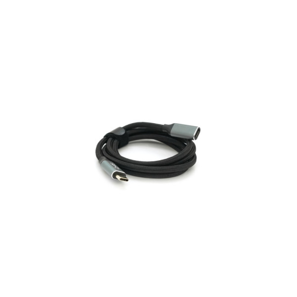 Дата кабель USB-C M/F 1.0m USB 3.2 Gen2 100W 10Gbps 4K60Hz black Voltronic (YT-TC-TC-EXB-1m)