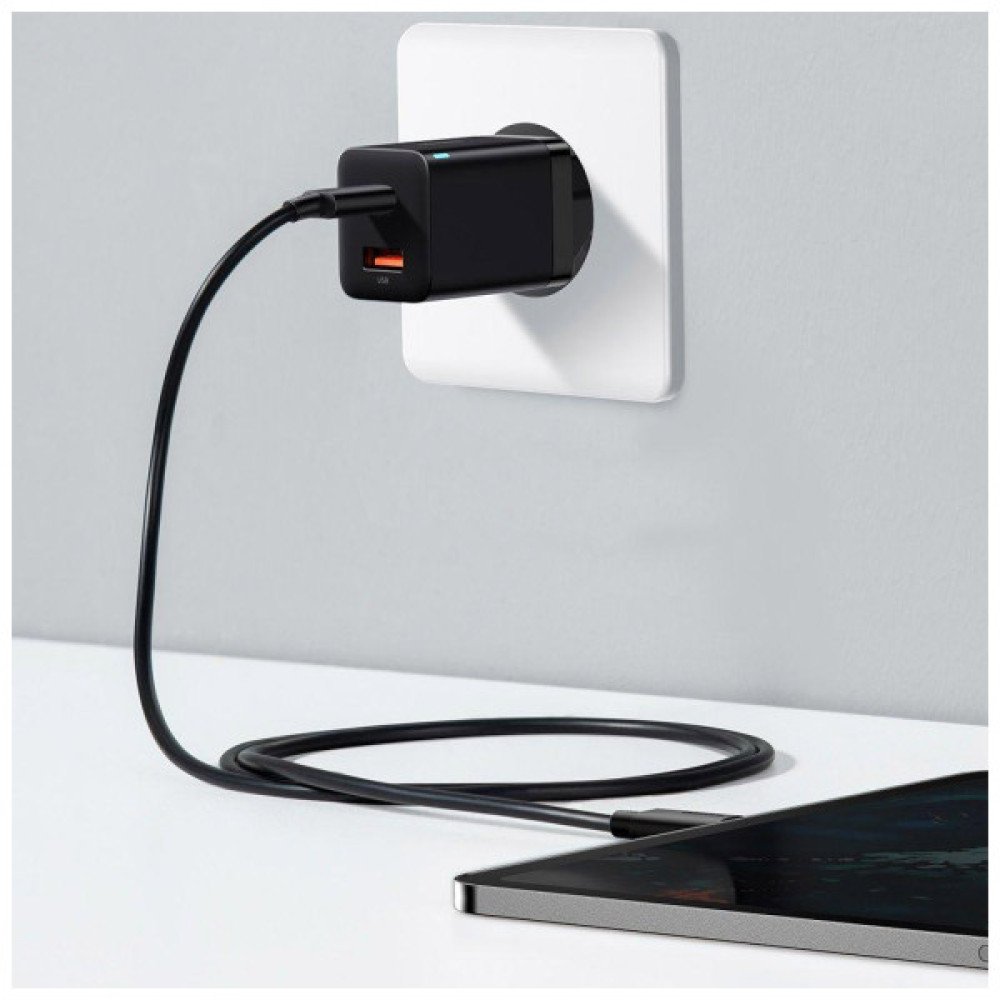 Зарядний пристрій Baseus Super Si Pro Quick Charger C+U 30W black (CCSUPP-E01)
