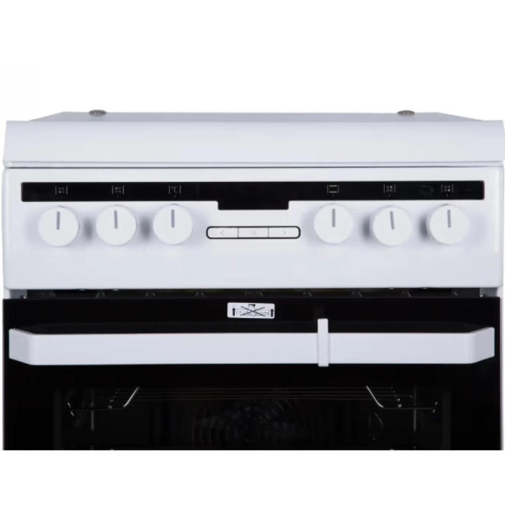 Плита Hansa комбінована, 50х60см, 62л, чавун, газ контр., дисплей, білий