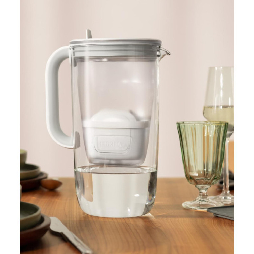 Фільтр-глечик Brita Glass Jug One скляний 2.5л (1.7л очищеної води) з картриджем синій