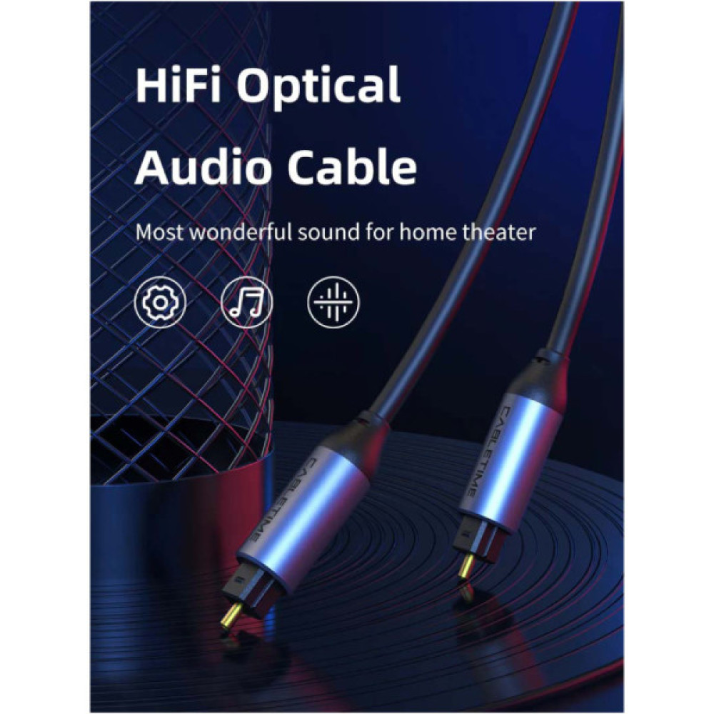 Кабель мультимедійний Optical Toslink 1.0m Cabletime (CA915286)