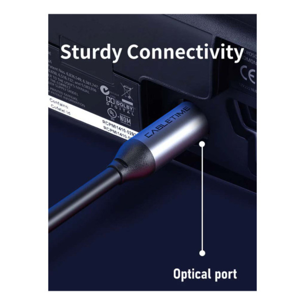 Кабель мультимедійний Optical Toslink 1.0m Cabletime (CA915286)
