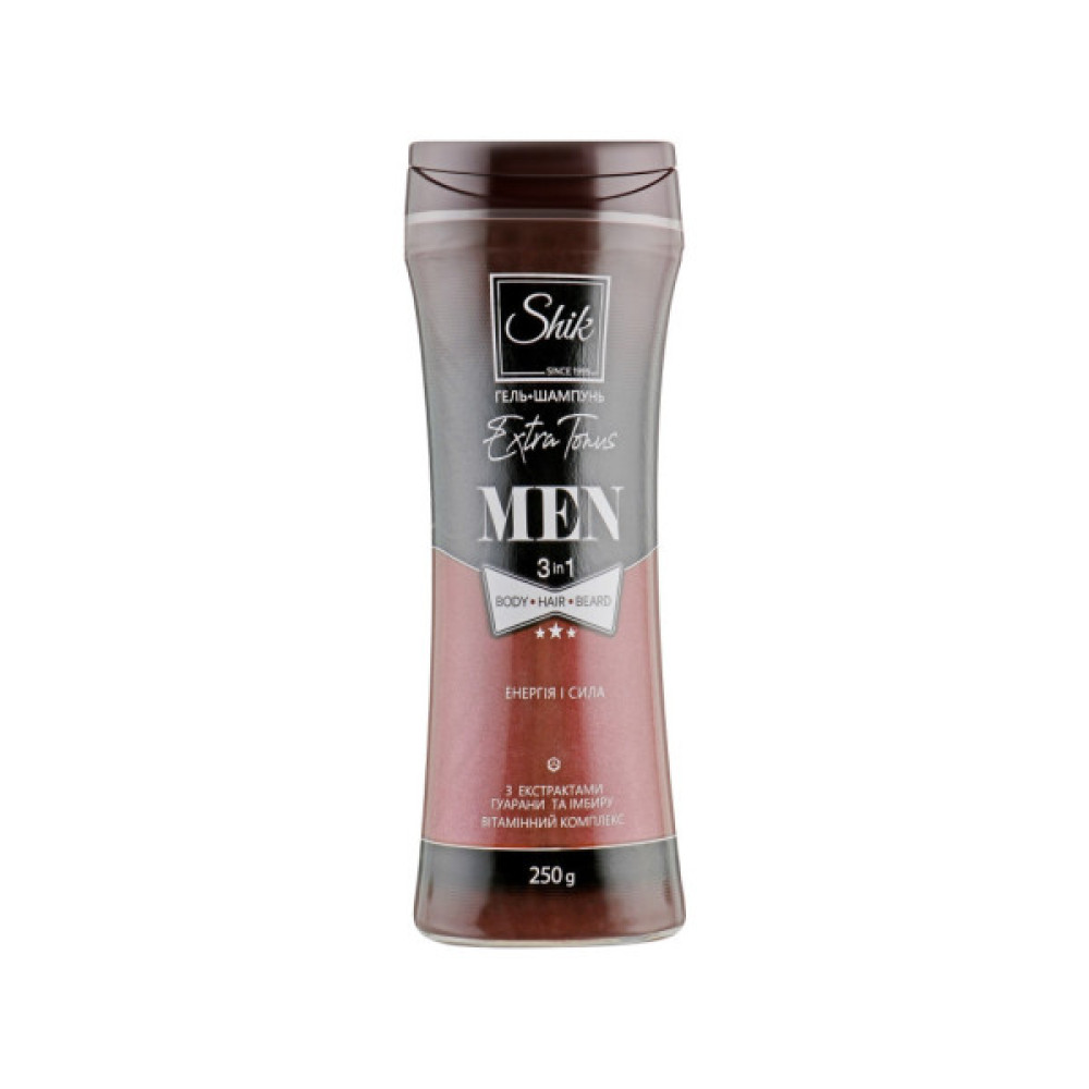 Гель для душу Shik 3 в 1 Men Extra Тonus 250 г (4820023368927)