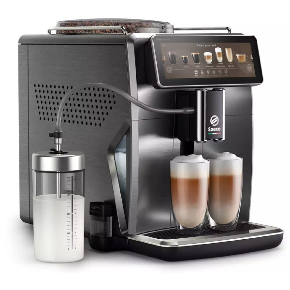 Кавомашина Saeco Xelsis Deluxe 1.7л, зерно + мелена, автомат.капучинатор, авторецептів - 22, сріблястий