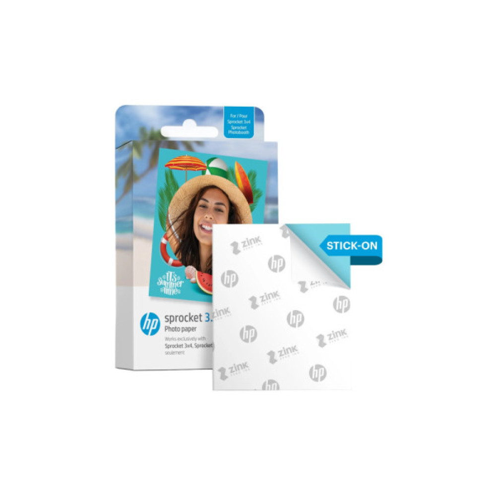 Фотопапір HP Zink 3.5x4.25" Sprocket, glossy, self-adhesive, 20sh (HPIZ3X420)