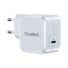 Зарядний пристрій Choetech USB-C PD45W QC3.0/PPS GaN (PD8007-EU-WH)