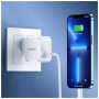 Зарядний пристрій Choetech USB-C PD45W QC3.0/PPS GaN (PD8007-EU-WH)