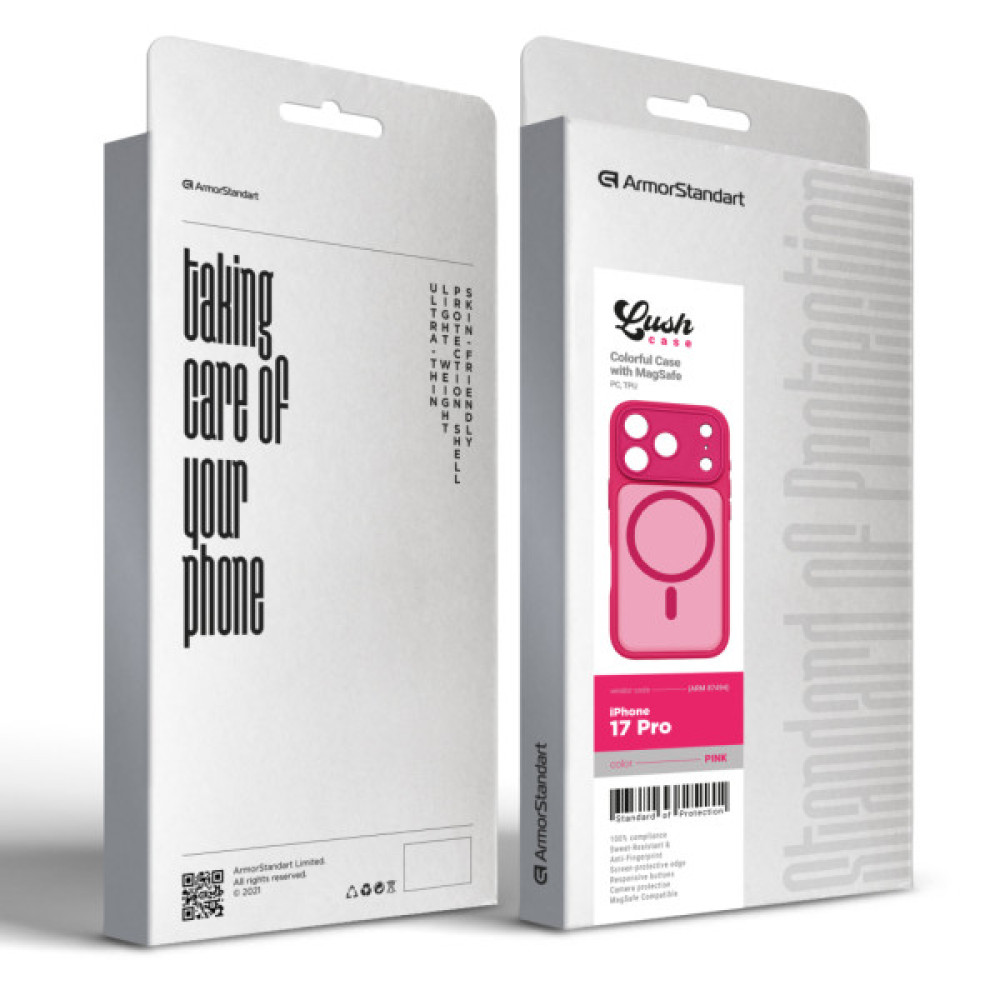 Чохол до мобільного телефона Armorstandart Lush MagCase Apple iPhone 17 Pro Pink (ARM87494) Чохол до мобільного телефона Armorstandart Lush MagCase Apple iPhone 17 Pro Pink (ARM87494)