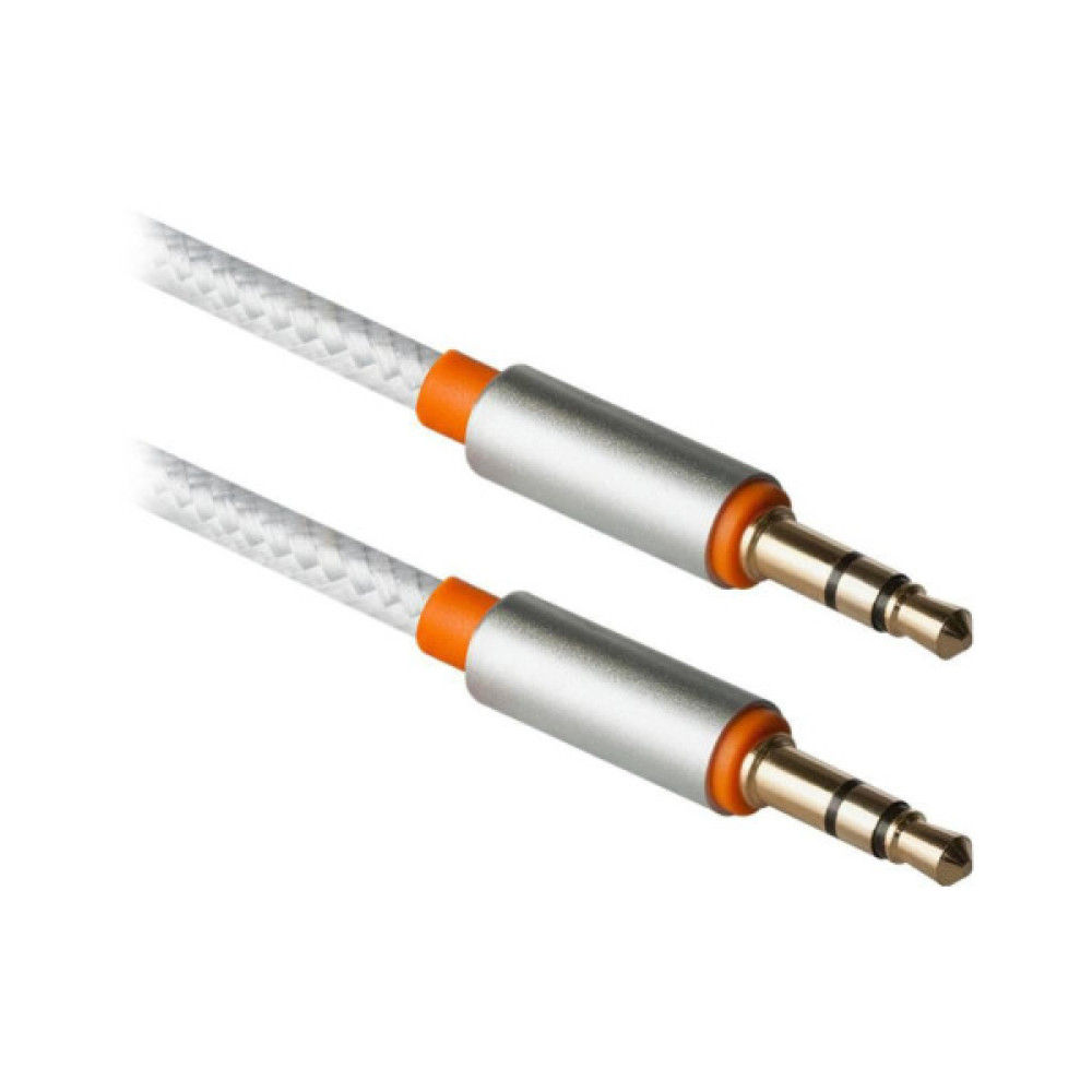 Кабель мультимедійний 3.5mm M to 3.5mm M 1.2m white Defender (87513)