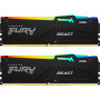 Пам'ять ПК Kingston DDR5 16GB KIT (8GBx2) 5200 FURY Beast RGB