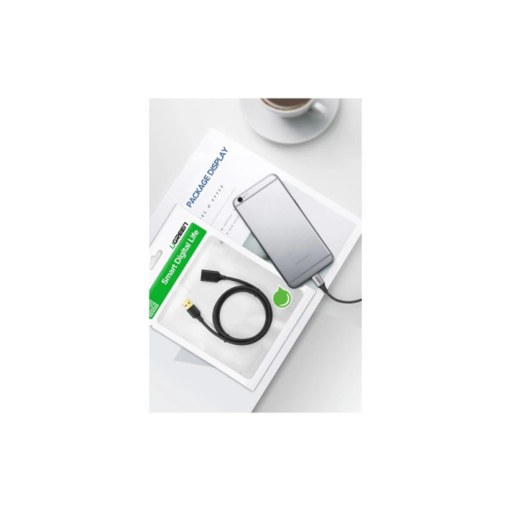 Дата кабель USB 3.0 AM/AF 1.5m US129 black Ugreen (30126)
