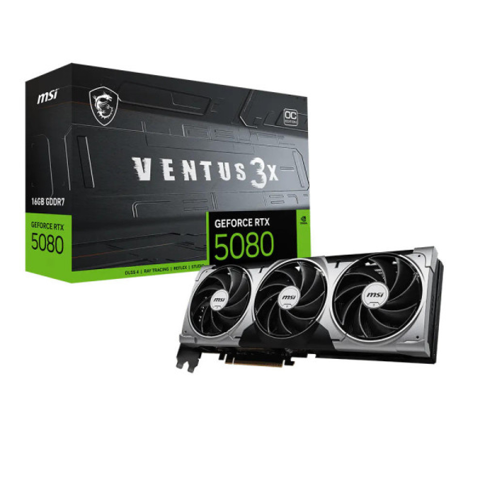 Відеокарта MSI GeForce RTX 5080 16GB GDDR7 VENTUS 3X OC