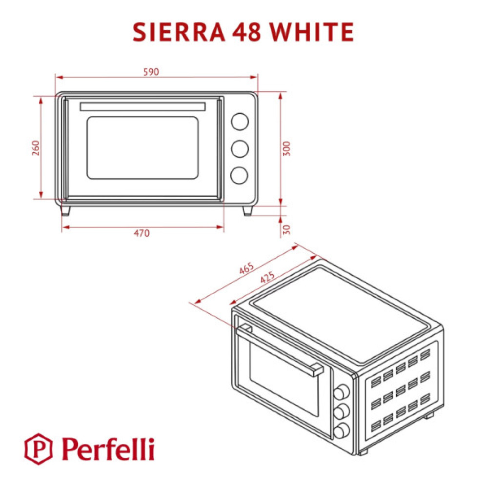 Електропіч Perfelli SIERRA 48 WHITE
