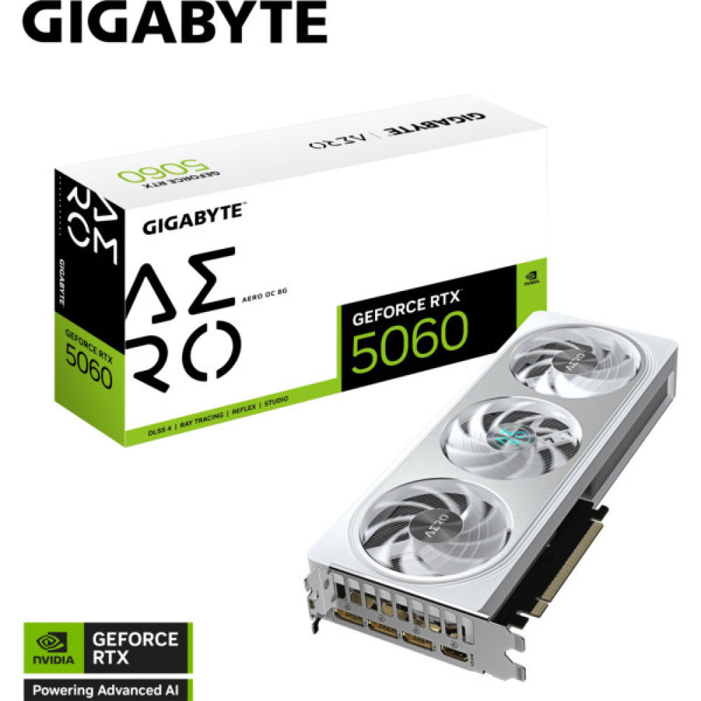 Відеокарта GIGABYTE GeForce RTX5060 8Gb AERO OC (GV-N5060AERO OC-8GD)
