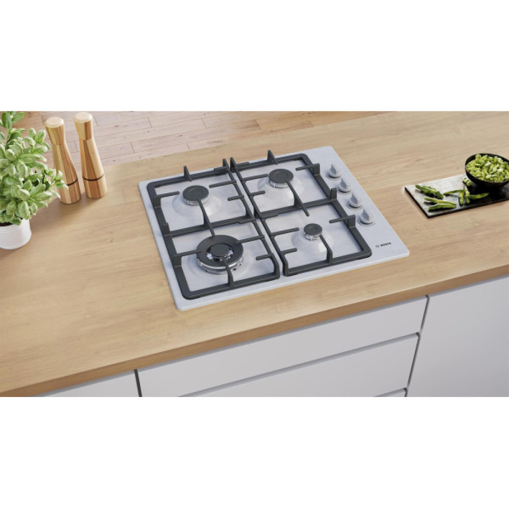 Варильна поверхня Bosch  газова, 60см, чавун, WOK, нерж