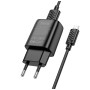 Зарядний пристрій HOCO C134A Solid USB + cable USB to Micro 5P Black (6942007621335) Зарядний пристрій HOCO C134A Solid USB + cable USB to Micro 5P Black (6942007621335)