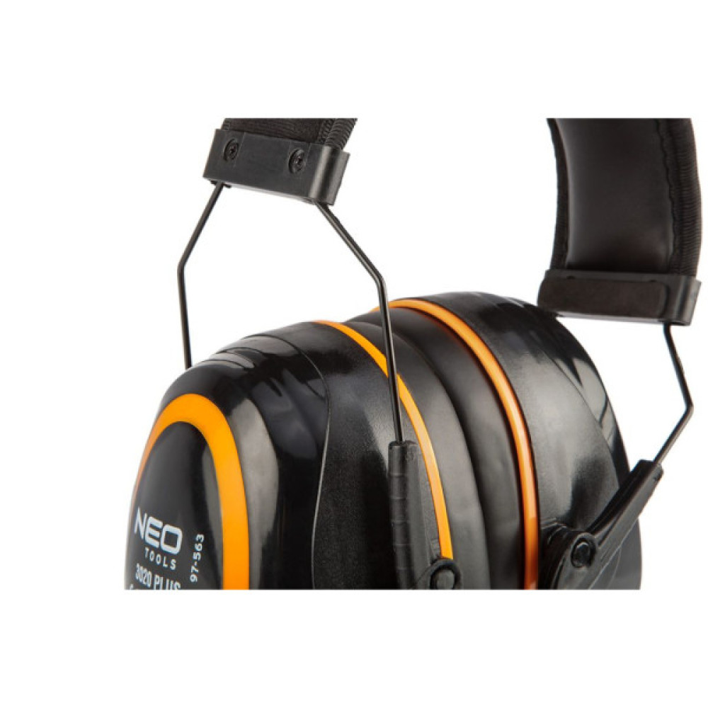 Захисні навушники Neo Tools SNR 30дБ, категорія III, ізолююча піна G-TECH, 0.26кг, чорні (97-563)