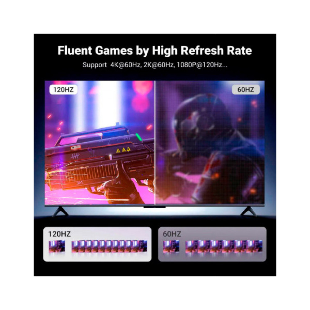 Кабель мультимедійний DisplayPort M to HDMI M 1.0m V2.0 4K60Hz DP119 black UGREEN (15773)