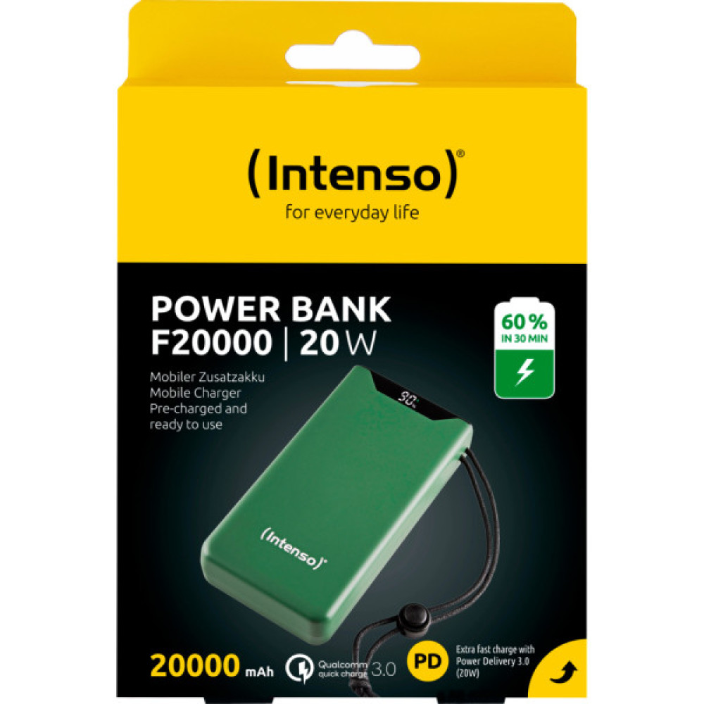 Батарея універсальна Intenso F20000 20000mAh PD/18W, QC3.0, green (7332057)