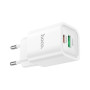 Зарядний пристрій HOCO C149A Charm 1xUSB-C PD30W + 1xUSB QC3.0 White (6942007630337)