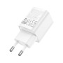 Зарядний пристрій HOCO C149A Charm 1xUSB-C PD30W + 1xUSB QC3.0 White (6942007630337)