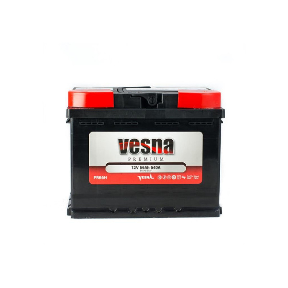 Акумулятор автомобільний Vesna 66 Ah/12V Premium Euro (415 266)