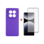 Чохол до мобільного телефона Dengos Kit Xiaomi Redmi Note 14 Pro case Carbon + glass (Purple) (DG-KM-130) Чохол до мобільного телефона Dengos Kit Xiaomi Redmi Note 14 Pro case Carbon + glass (Purple) (DG-KM-130)