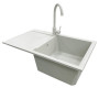 Набір кухонний Adamant Horizon, штучний камінь, прямокут., з крилом, 780х495х230мм, чаша - 1, врізна, Old stone + змішувач та дозатор