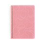 Блокнот Axent на спіралі B6 80 аркушів, клітинка, пластикова обкладинка, рожевий (8463-2-A)