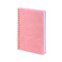 Блокнот Axent на спіралі B6 80 аркушів, клітинка, пластикова обкладинка, рожевий (8463-2-A)