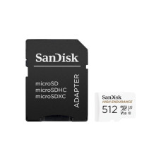 Карта пам'яті SanDisk 512GB microSDXC High Endurance UHS-I U3 V30 + SD adapter (SDSQQNR-512G-GN6IA)