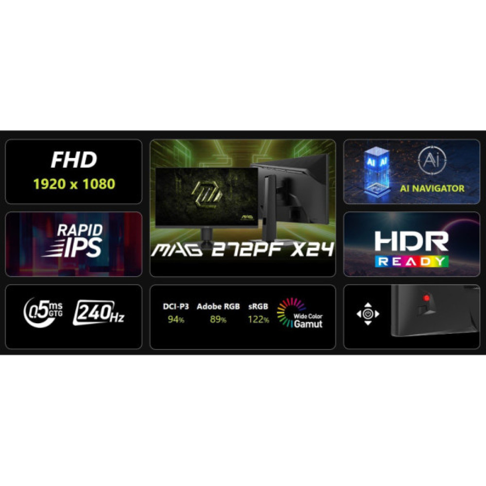 Монітор MSI MAG 272PF-X24