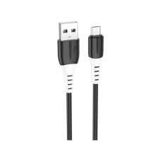 Дата кабель USB 2.0 AM to Micro 5P 1.0m 2.4A silicone X82 black HOCO (6931474768551)