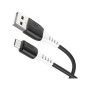 Дата кабель USB 2.0 AM to Micro 5P 1.0m 2.4A silicone X82 black HOCO (6931474768551)