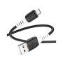 Дата кабель USB 2.0 AM to Micro 5P 1.0m 2.4A silicone X82 black HOCO (6931474768551)