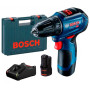 Шурупокрут-дриль акумуляторний Bosch Professional GSR 12V-30 12В 2x2.0А·год 30Нм 420·1600об/хв кейс 0.78кг