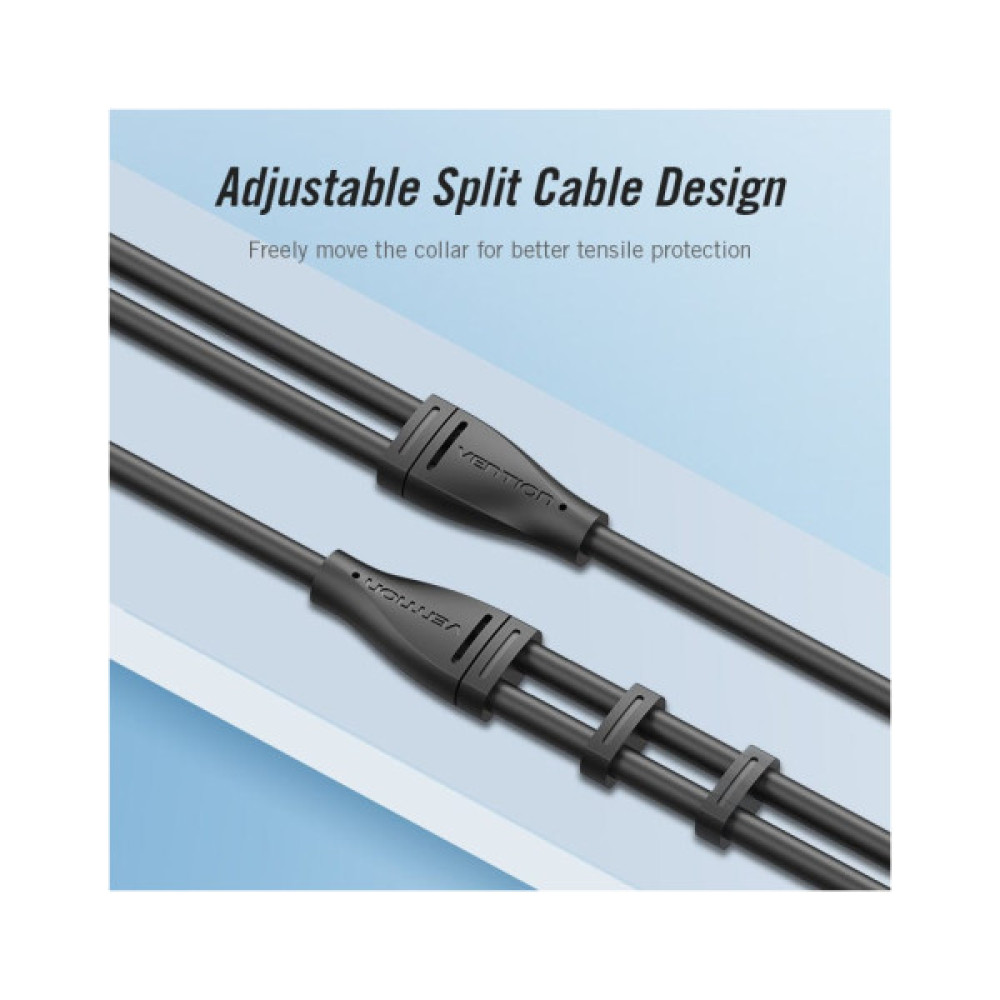 Кабель мультимедійний Jack 3.5mm 4pin M to 2X 3.5mm F VENTION (BBVBY)