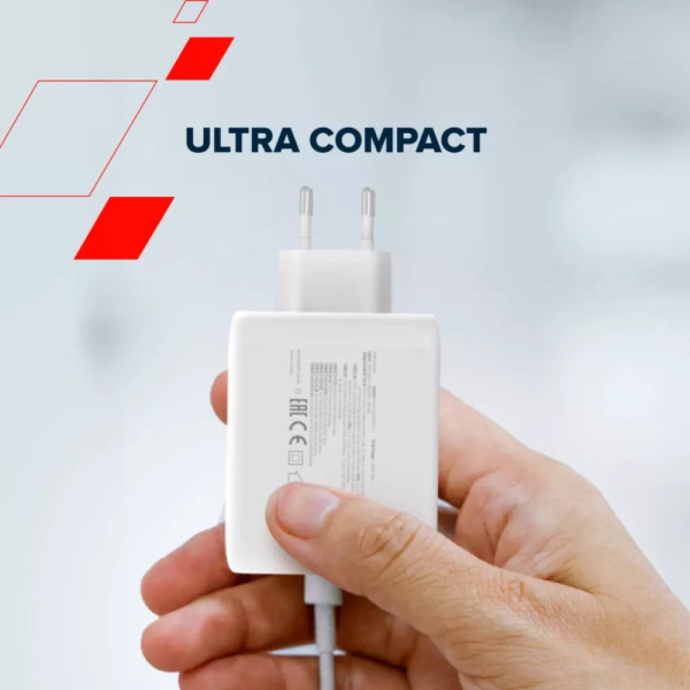 Зарядний пристрій Canyon CU100ACC GaN 100W 3xPD 1xQC EU White (CNS-CUW100ACC)