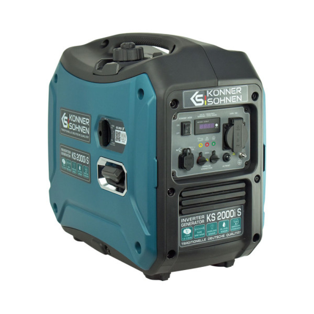 Генератор бензиновий інверторний Konner&Sohnen KS 2000i S, 230В, 2.0кВт, ручний стартер, 19кг