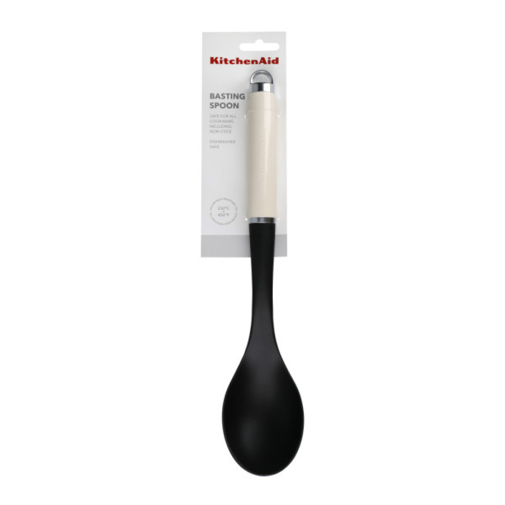 Ложка кухарська KitchenAid Coreline для сервіровки, 35,3 см, кремова (KAG003OHACE)