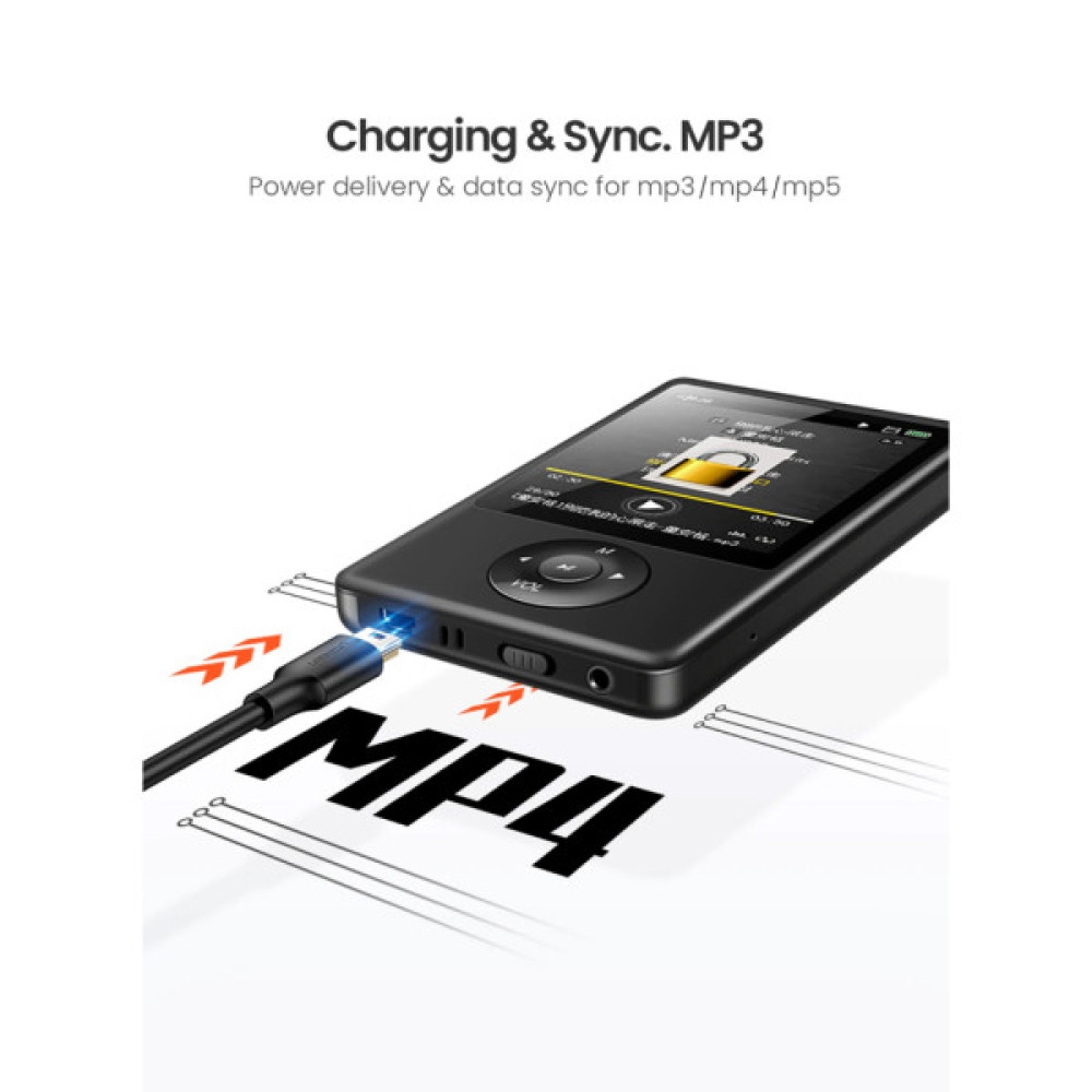 Дата кабель USB 2.0 AM to Mini 5P 1.5m US132 black Ugreen (10385)