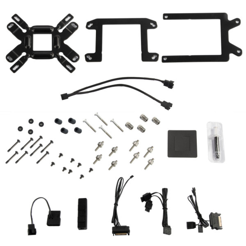 Система рідинного оxолодження SilverStone Icegem 240P-ARGB, LGA2066, 2011, 1366, 115x, 1366, TRX4TR4, AM4, AM3, AM3+, AM2, AM2+, FM1, FM2, TDP280W, чорний