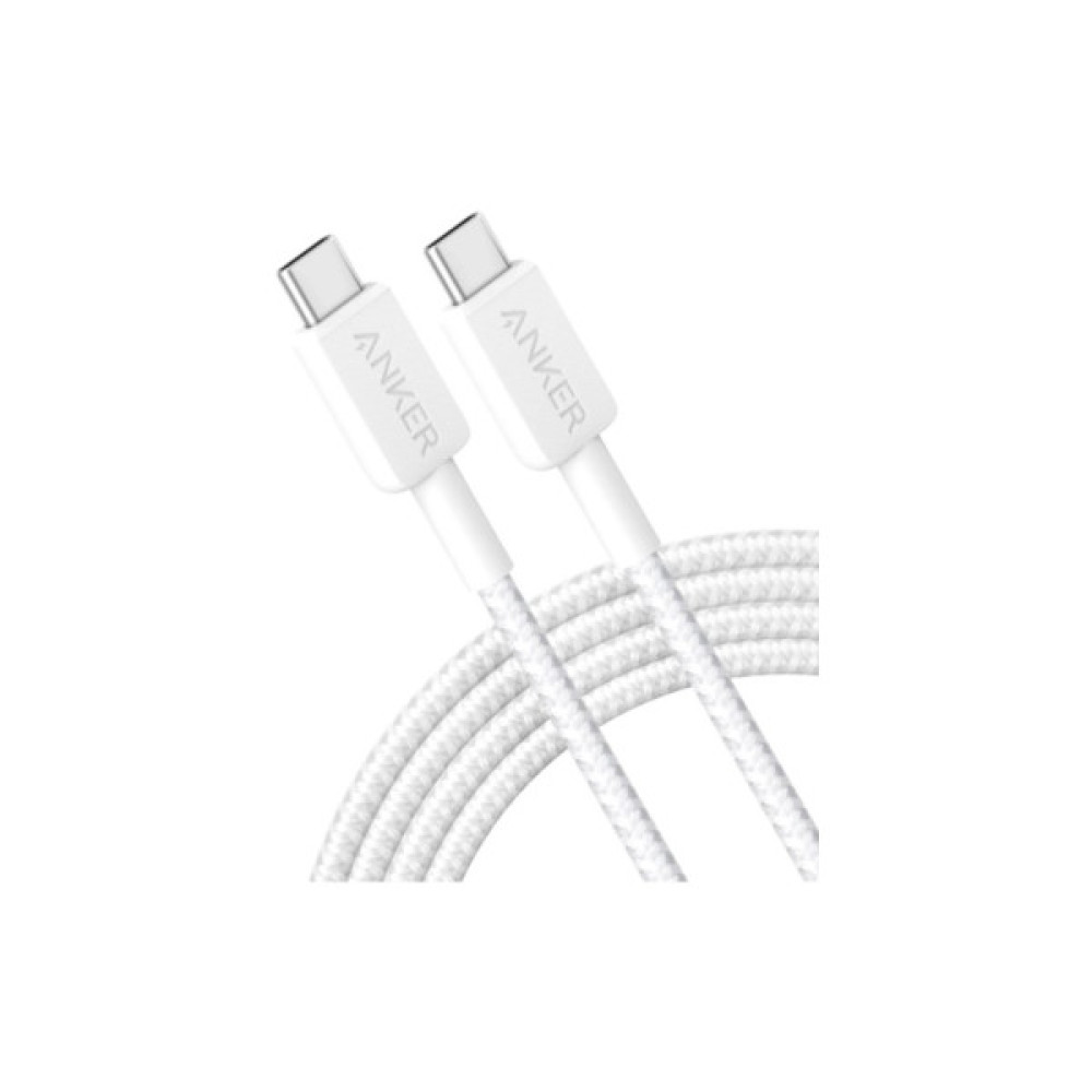 Дата кабель USB-C to USB-C 1.8m 322 White Anker (A81F6H21)